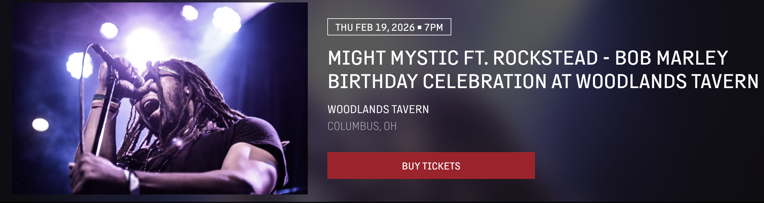 Might Mystic ft. Rockstead - Bob Marley Birthday Celebration at Woodlands Tavern Might Mystic ft. Rockstead - Bob Marley Birthday Celebration at Woodlands Tavern